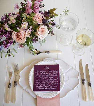 Peach & Plum Wedding Inspiration