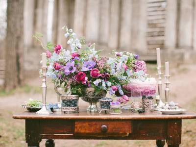 Blue & Berry Wedding Inspiration By Anastasiya Belik