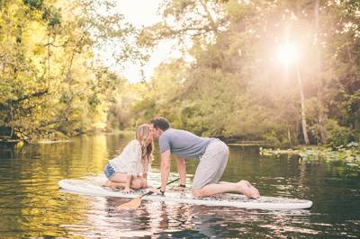 Paddle Boarding Engagement Session In Florida