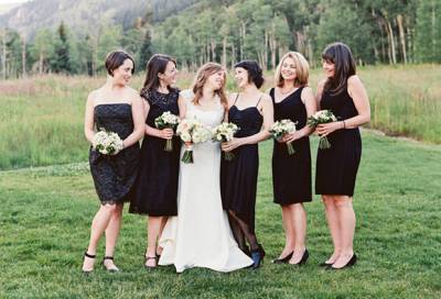 Black And White Colorado Wedding