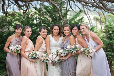 Peach & Lavender Waiheke Island Vineyard Wedding