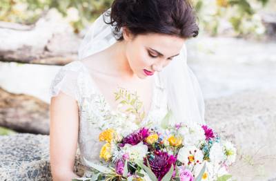 Moody Bridal Shoot With Vibrant Fall Tones