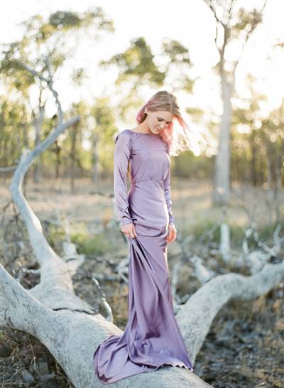 Dusk Anniversary Session With A Lavender Gown