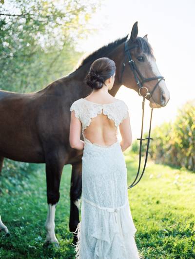 Dusk Bridal Session With Parker The Horse