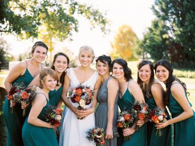 Teal & Grey Tennessee Fall Wedding