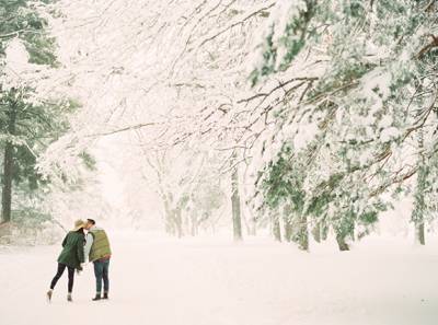 Iowa Engagement Session In The Snow