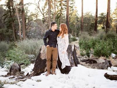 Snowy Engagement Session In San Diego