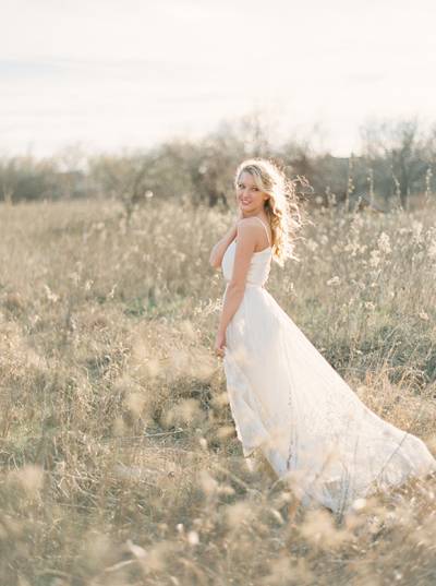 Natural Bridals In A Golden Field