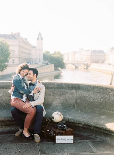 Romantic Engagement Stroll Through Paris