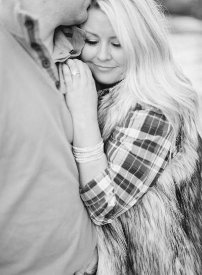 Scenic mountain engagement session