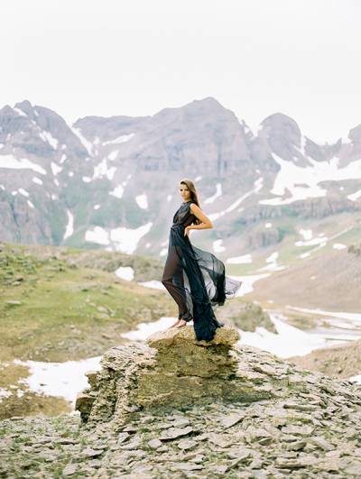 Dramatic Mountain Bridal Shoot