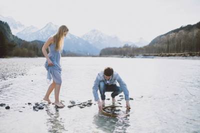 Riverside Camping Engagement Session