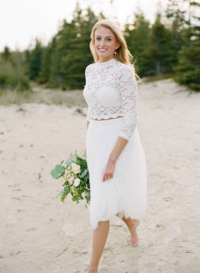 Romantic Bridal Shoot On Lake Michigan