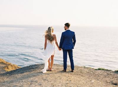 California Coastal Romance At Sunset