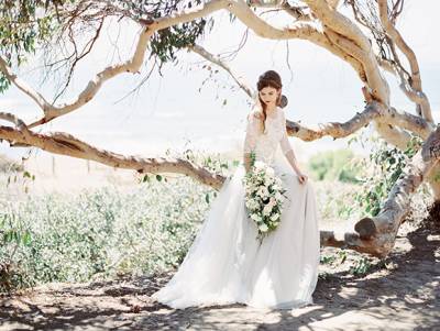 California Cliffside Bridal Shoot