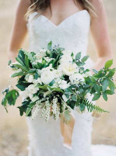 Modern Black, White & Green Ranch Wedding