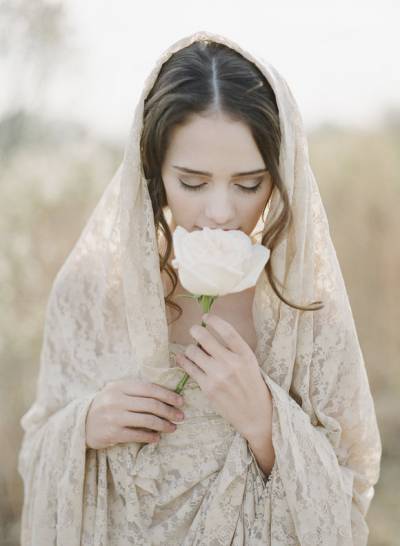 Soft Feminine Bridal Shoot In Neutral Tones