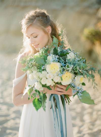 Dreamy And Ethereal Beach Bridal Shoot