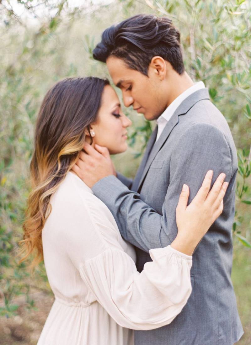 Bride and Groom in Olive Grove