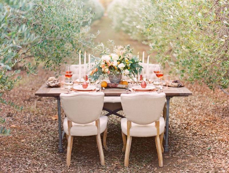 Summery wedding ideas in a Californian Olive Grove