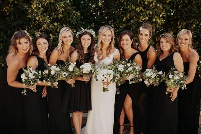 Classic Black And White California Wedding