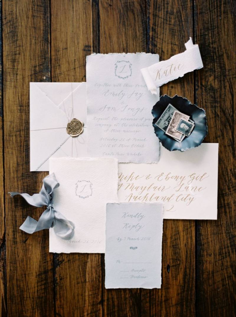 Calligraphy wedding invitation