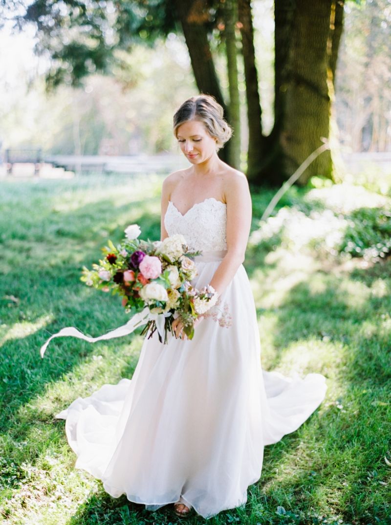 Bride with bouquet