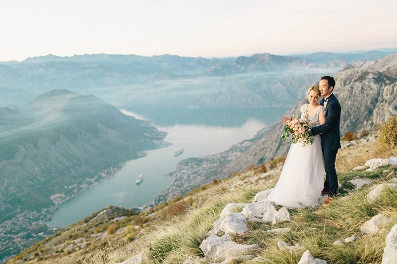 Romantic honeymoon shoot in Montenegro