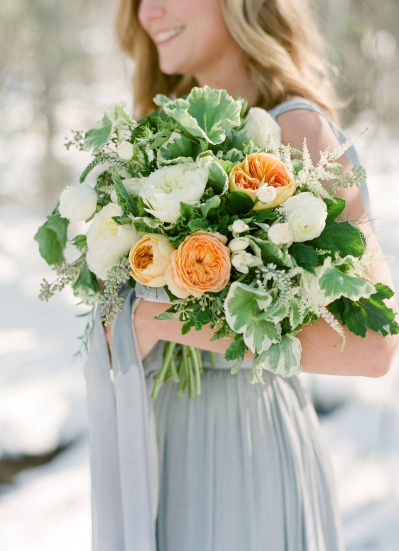 Orange and Ivory Bouquet