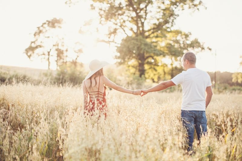 Northumberland Engagement shoot at sundown