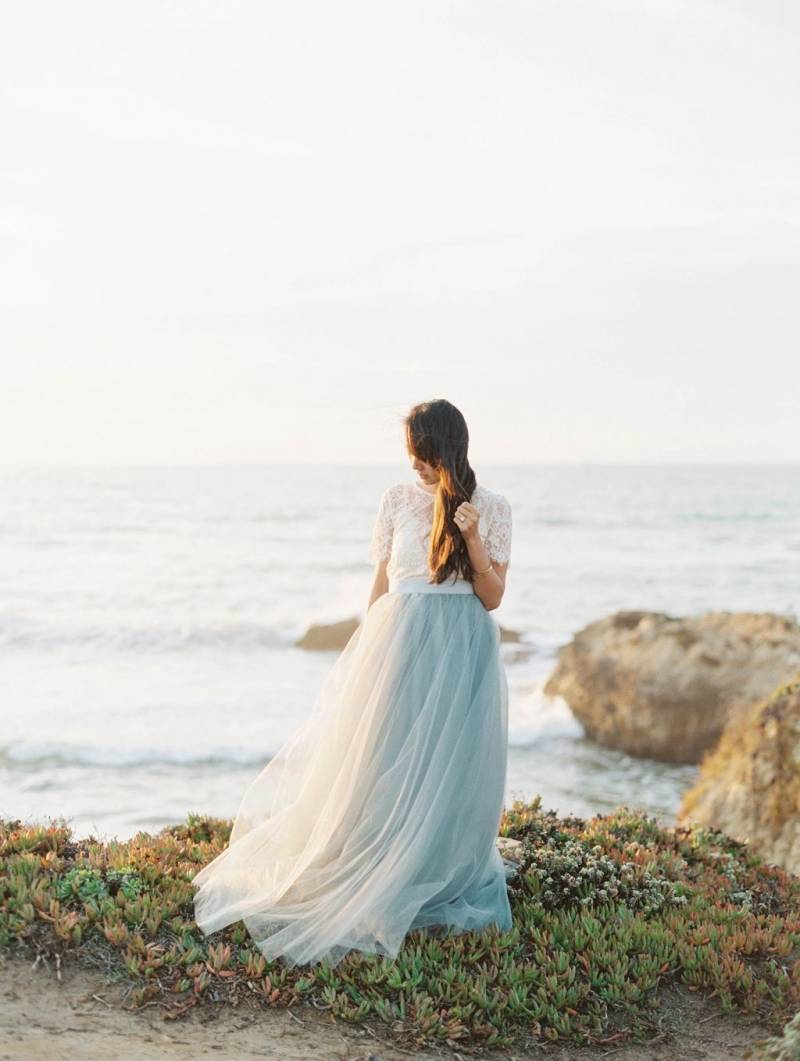 Blue tulle skirt