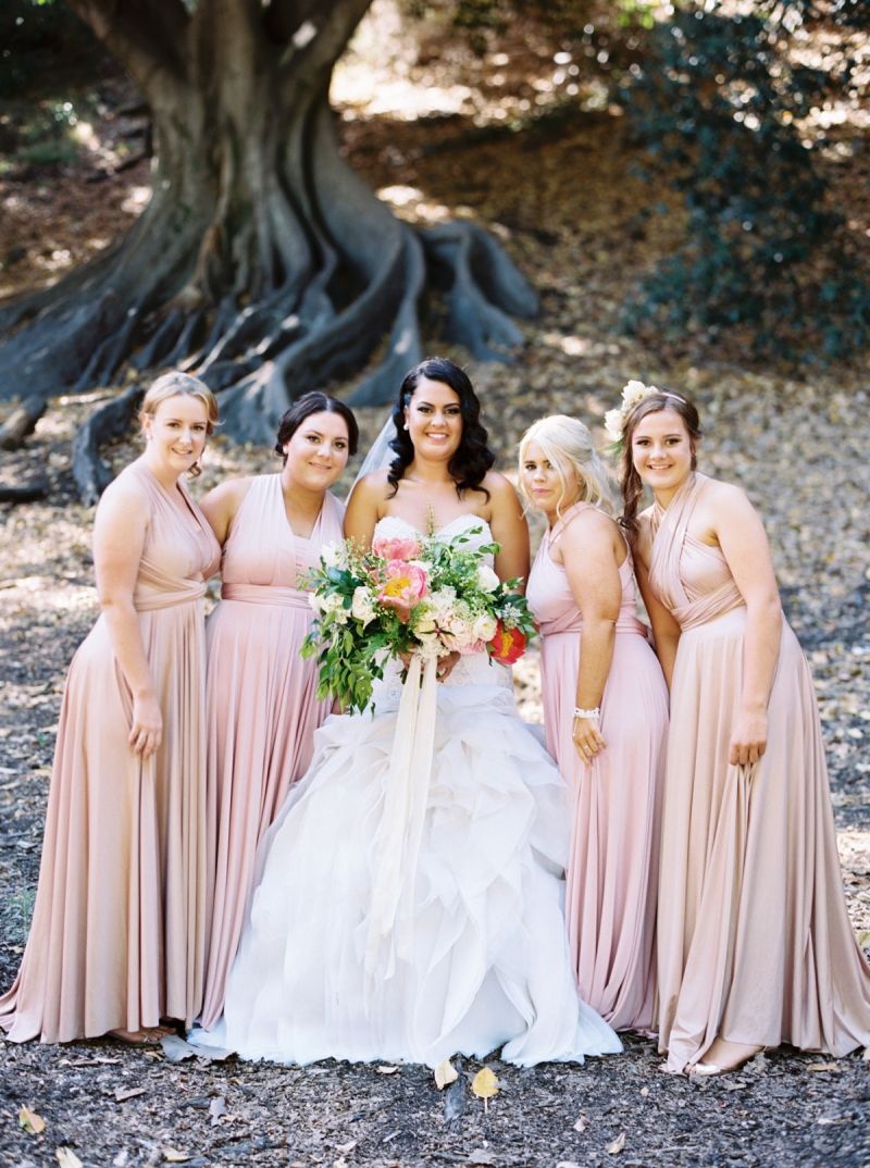 Bridesmaids in pink