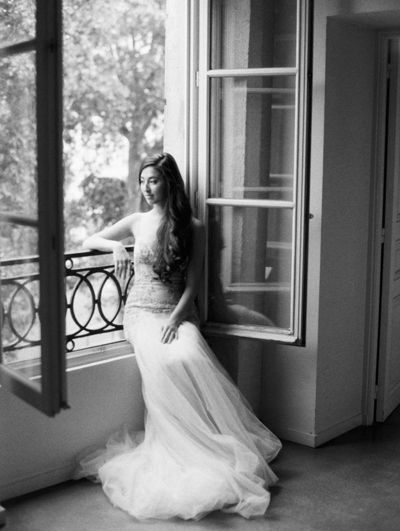 Bridal portrait at window