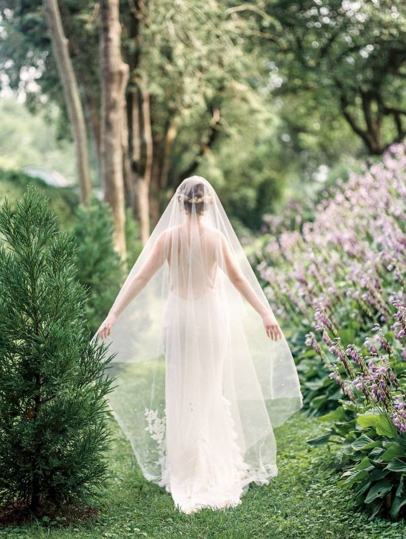 Garden Bridal shoot with a vintage gown