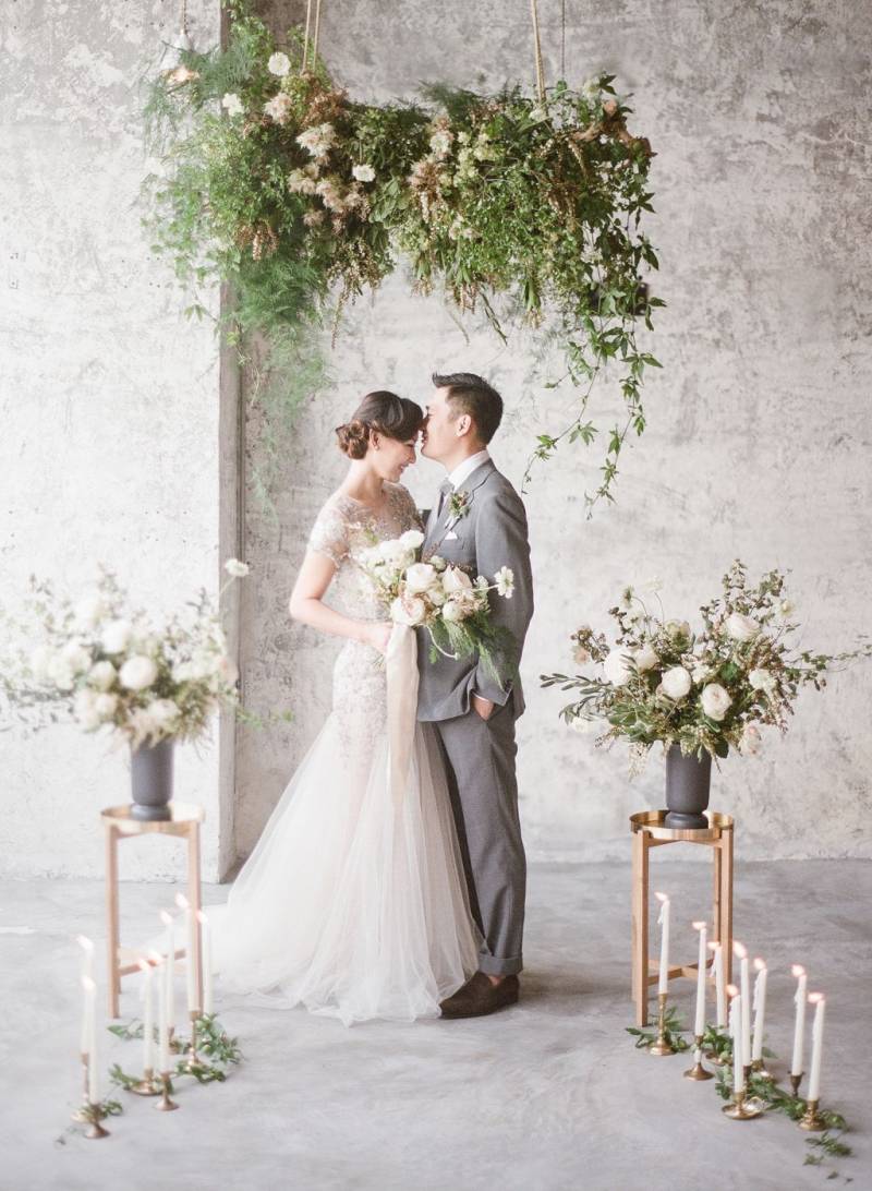 Bride and Groom floral ceremony