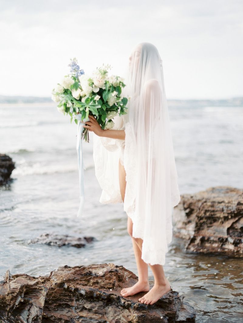 Bride with bouquet