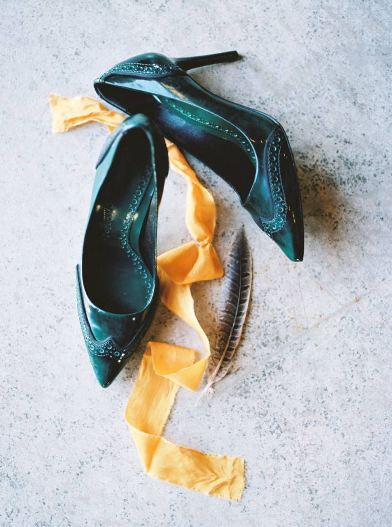 Teal pumps