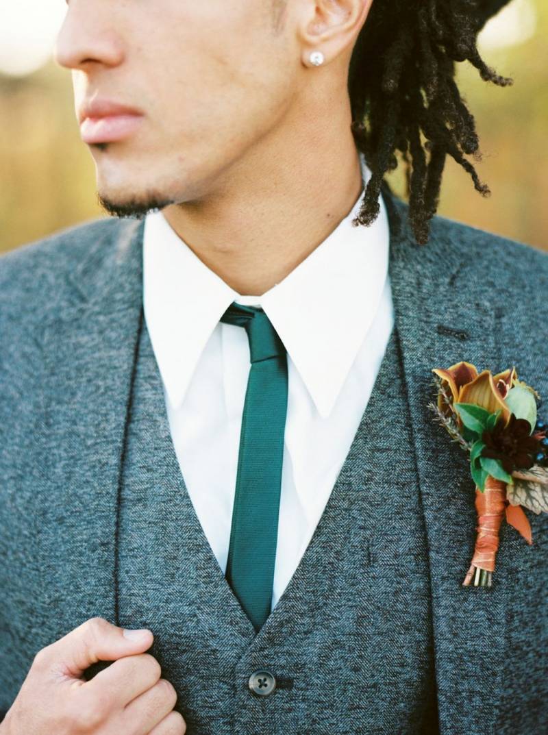 Groom in fall attire