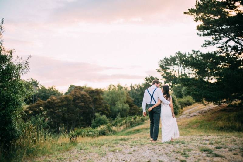 Simple wedding day after shoot in New Zealand nature