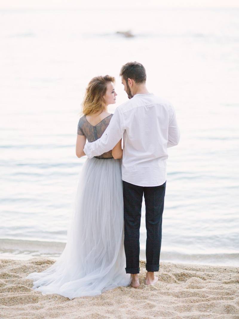 Bride and Groom on beach