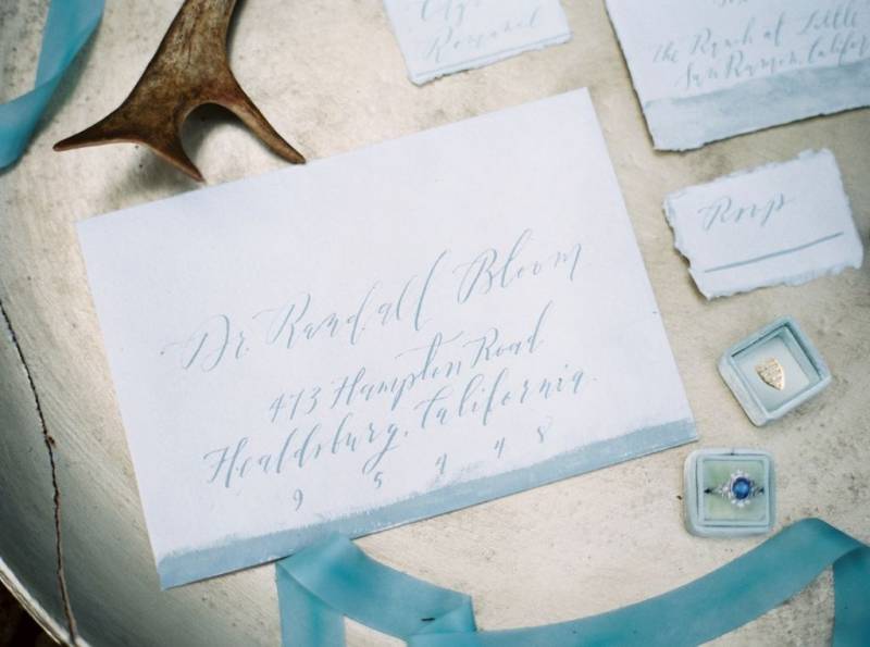 Blue and White Invitation