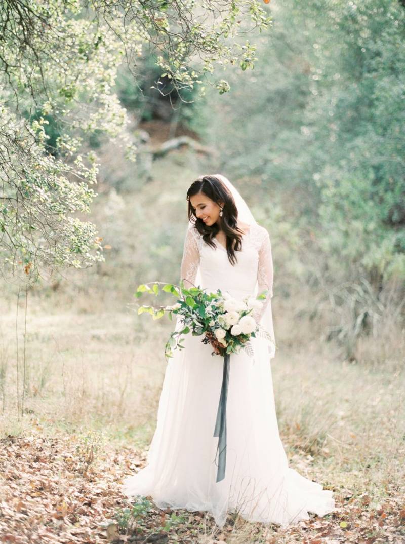 Bride in meadow