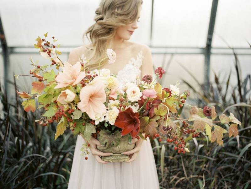 Fall to Winter Greenhouse Wedding Inspiration