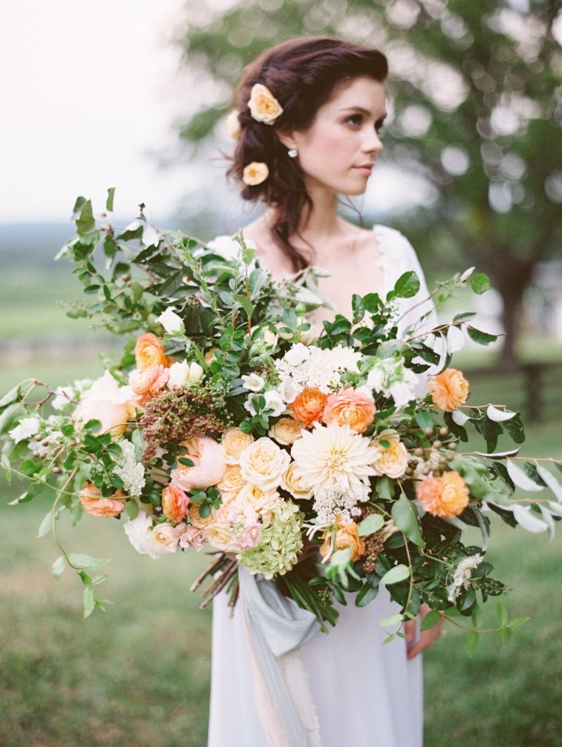 Orange wedding bouquet