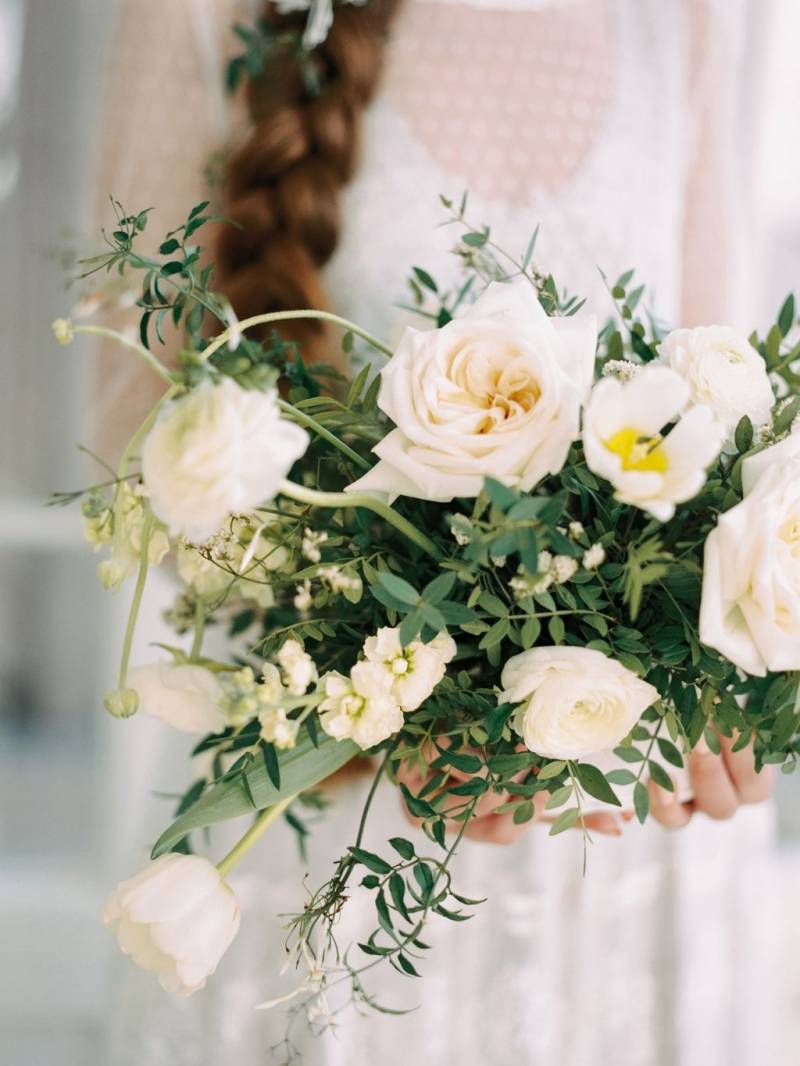 White rose bouquet