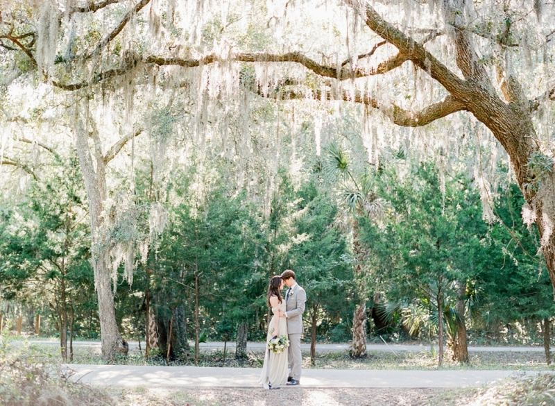 Bride and Groom Spanish Moss