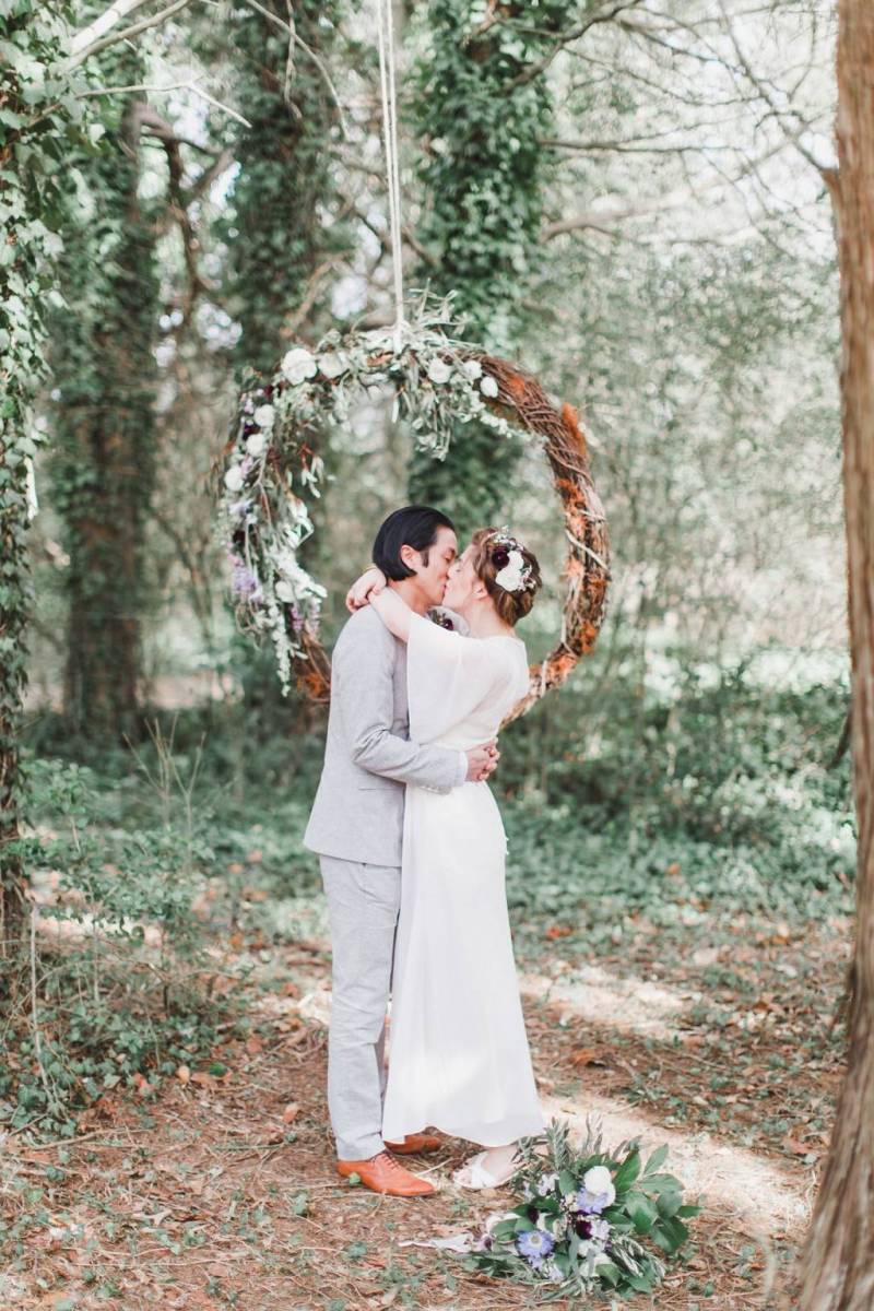 Charming Woodlands Elopement Shoot