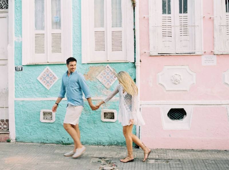 Colourful Engagement Photos in Salvador, Brazil