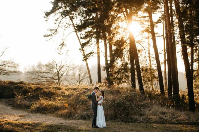 Stunning sunset wedding portraits in Cologne, Germany