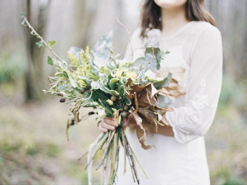 Simple Winter Woodland Bridal Inspiration